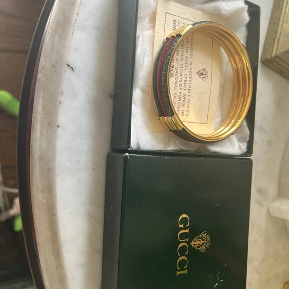 Gucci Vintage Snakeskin Bangle- GORGEOUS New in Box- Quiet Luxury - Picture 9 of 9